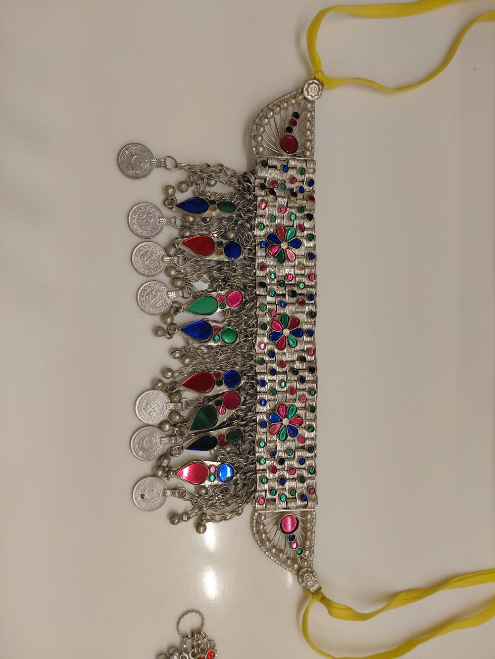 Multicolor Silver-Tone Statement Coin Choker Necklace - Women's Jewelry